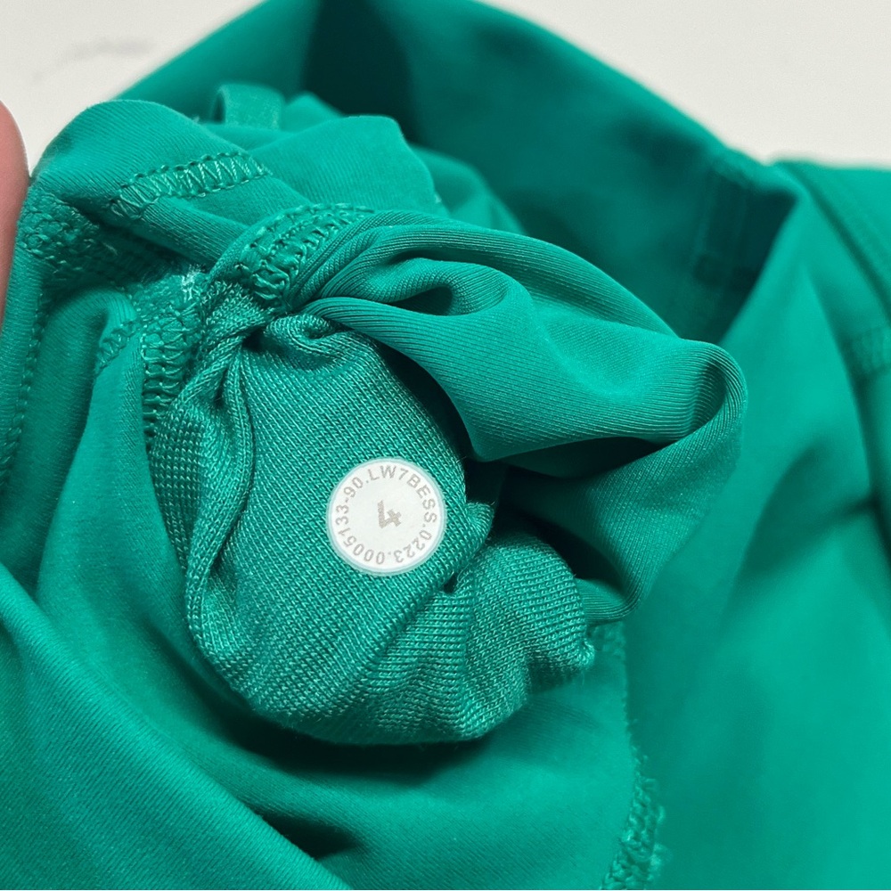 Lululemon Wunder Train Biker Shorts High Rise Kelly Green Women’s Size 4 - Picture 8 of 8